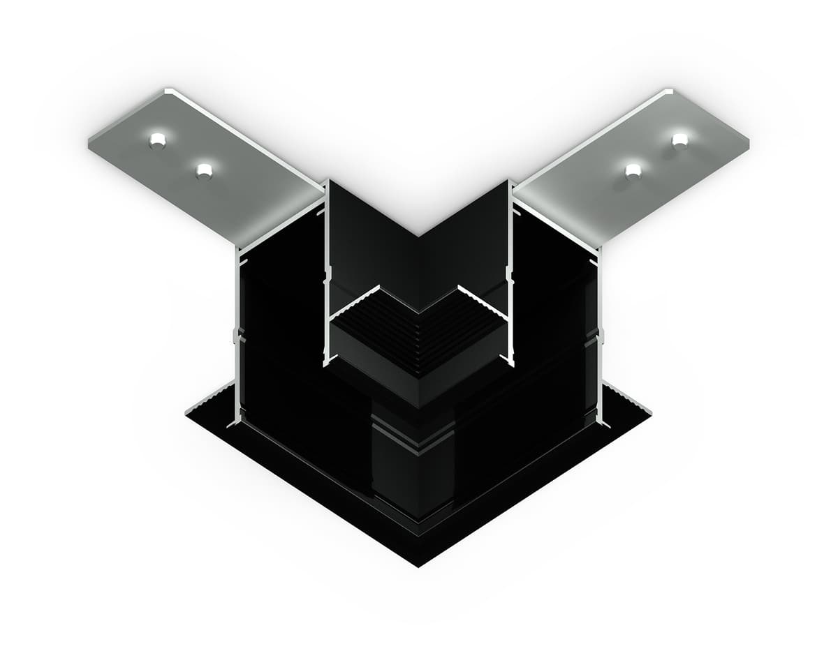 Коннектор угловой для встраиваемого шинопровода Magnetic 25мм 220V GL1040 BK черный коннектор угловой для встраиваемого шинопровода Magnetic 220V 80*80*47 Ambrella Light 6