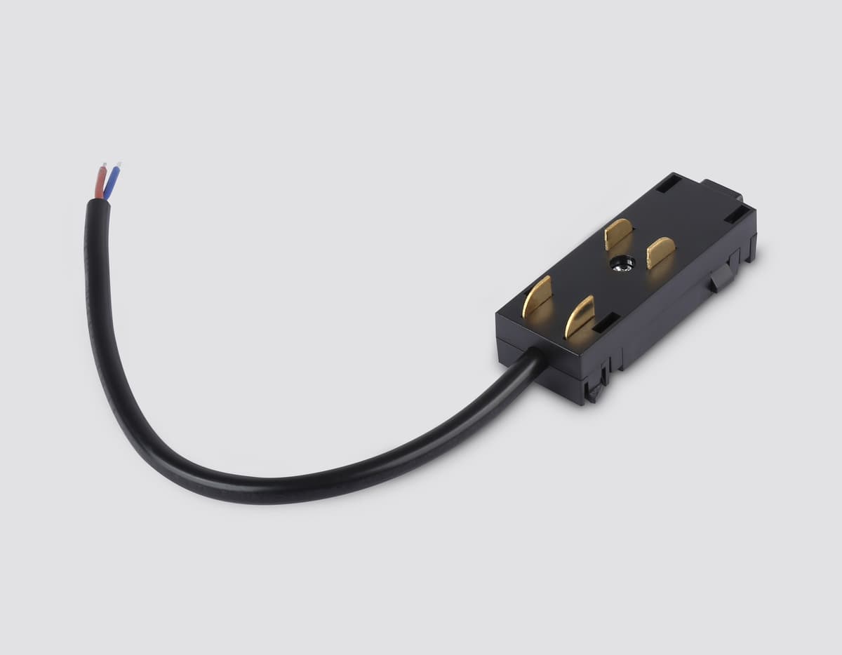 Ввод питания для шинопровода Magnetic 25мм 220V GL1102 BK черный ввод питания для шинопровода Magnetic 220V IP20 200*28.5*18 Ambrella Light 7