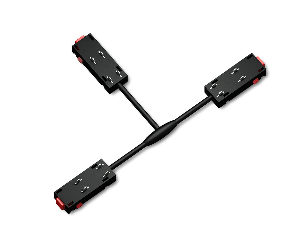 Коннектор питания T-образный для шинопровода Magnetic 25мм 220V GL1114 BK черный коннектор питания T-образный для шинопровода Magnetic 220V 250*150*18 Ambrella Light 4