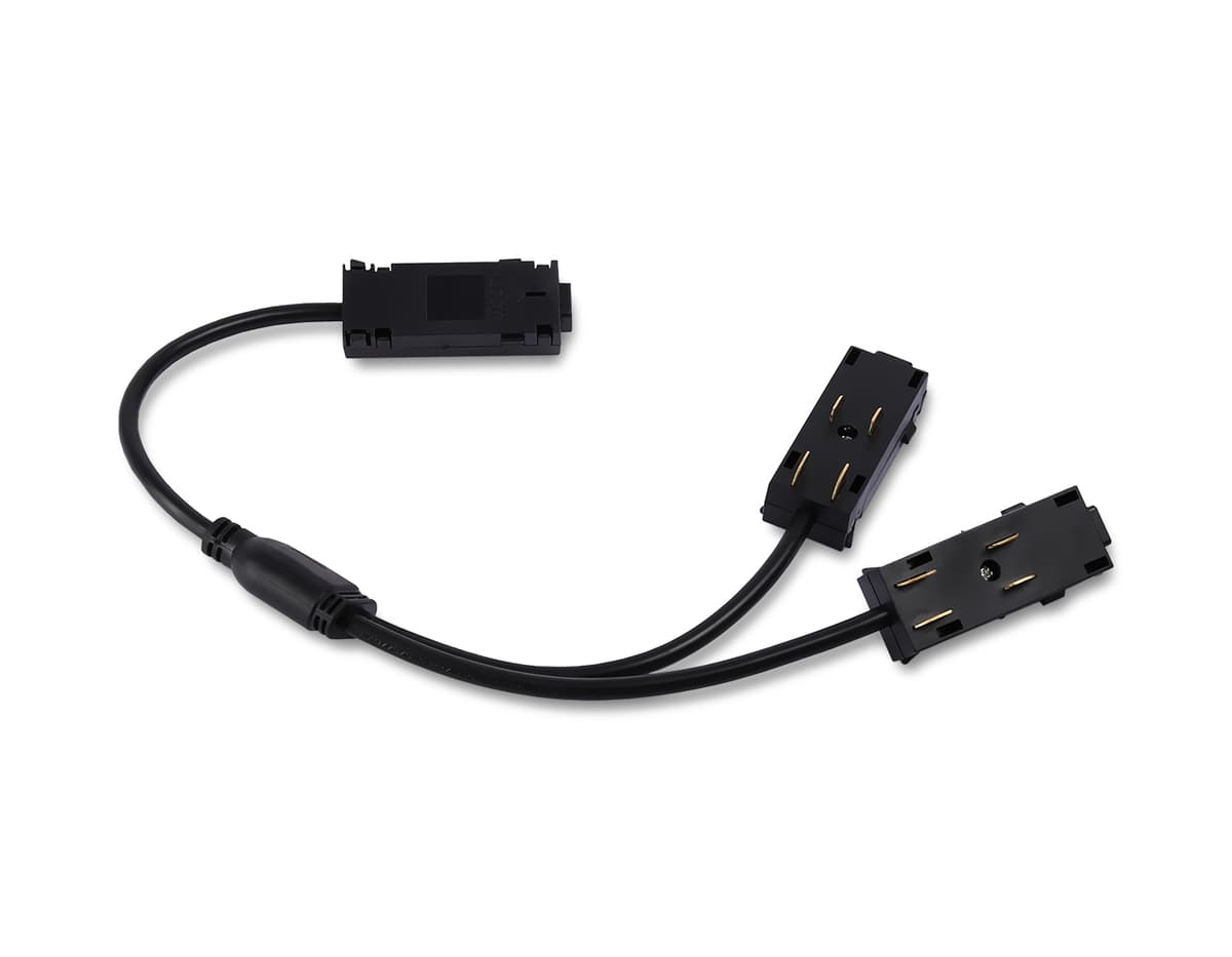 Коннектор питания T-образный для шинопровода Magnetic 25мм 220V GL1114 BK черный коннектор питания T-образный для шинопровода Magnetic 220V 250*150*18 Ambrella Light 5