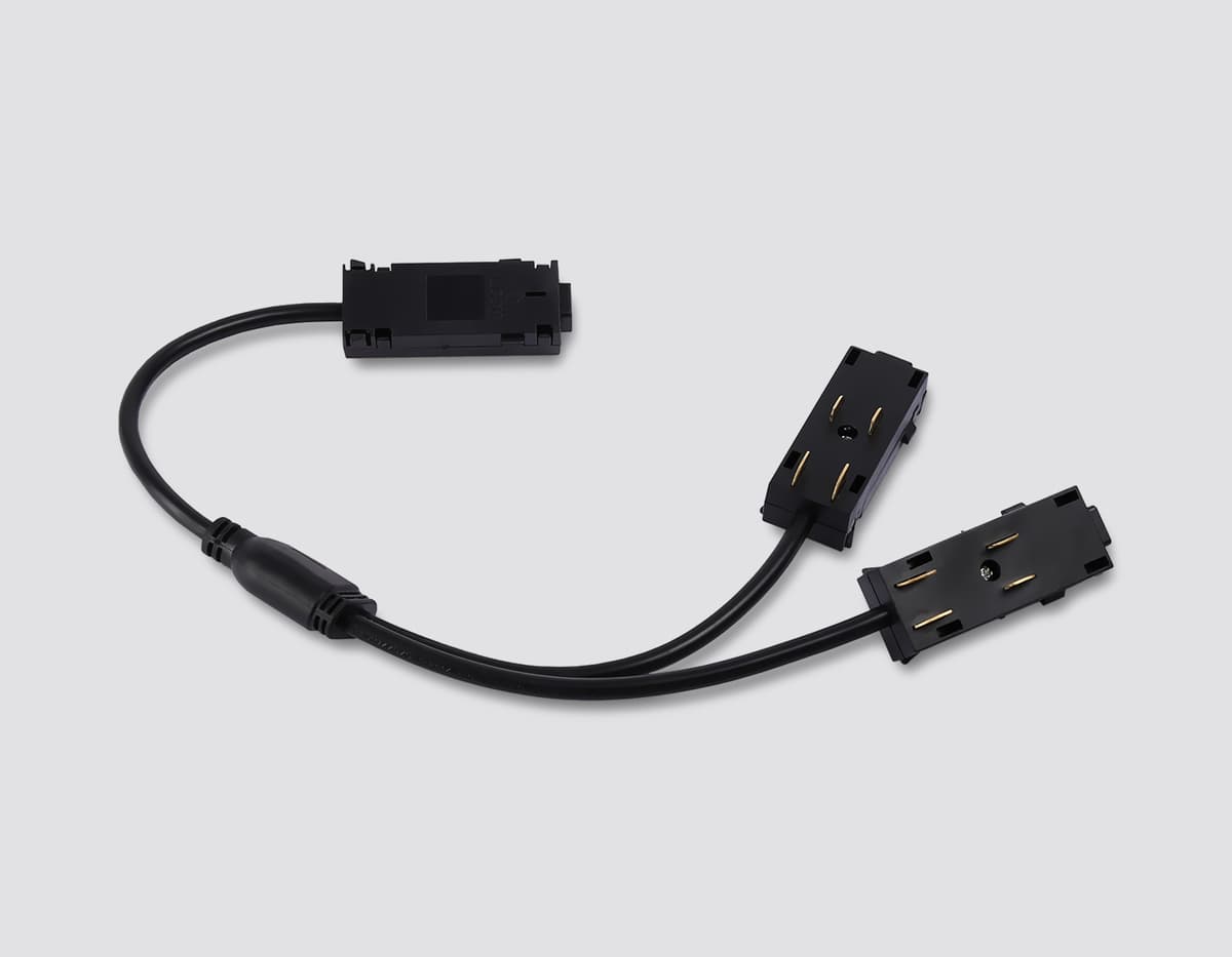 Коннектор питания T-образный для шинопровода Magnetic 25мм 220V GL1114 BK черный коннектор питания T-образный для шинопровода Magnetic 220V 250*150*18 Ambrella Light 6