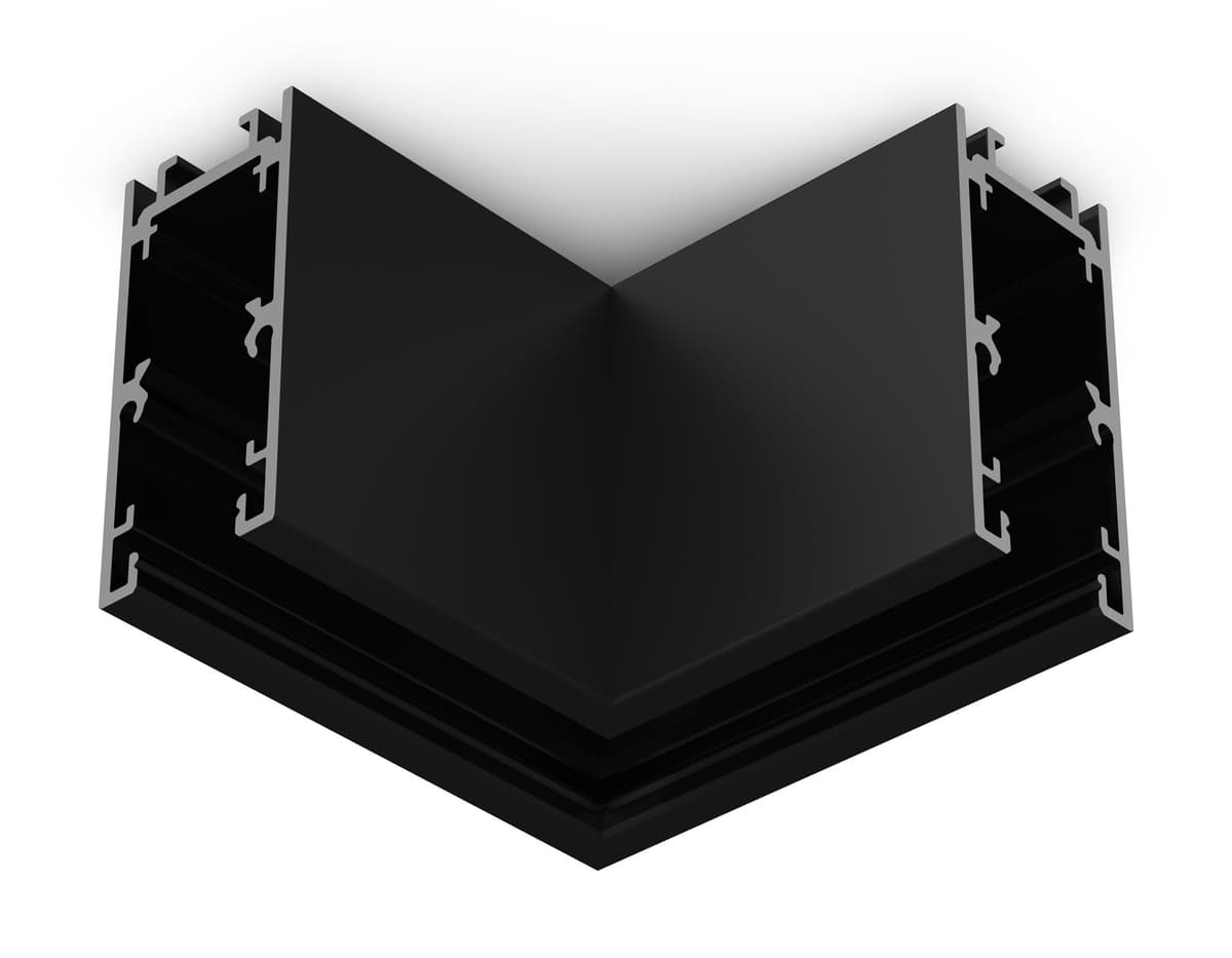 Коннектор угловой 90° для накладного шинопровода Magnetic standard 48V 10mm GL1961 BK черный 80*80 Ambrella Light 7