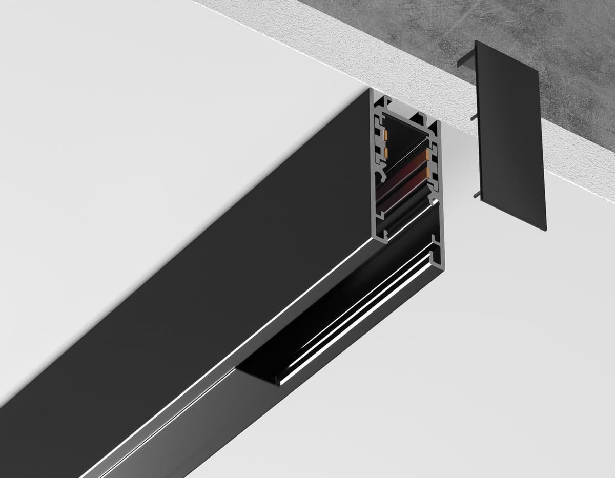 Комплект заглушек для шинопровода Magnetic standard 48V 10mm GL1988 BK черный 10*20*20 2шт Ambrella Light 7