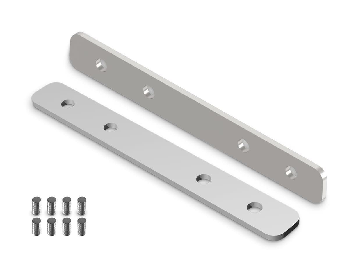 Комплект прямых соединителей для шинопровода Magnetic standard 48V 10mm 2шт GL2006 AL алюминий 40*40*1,5 2шт Ambrella Light 5