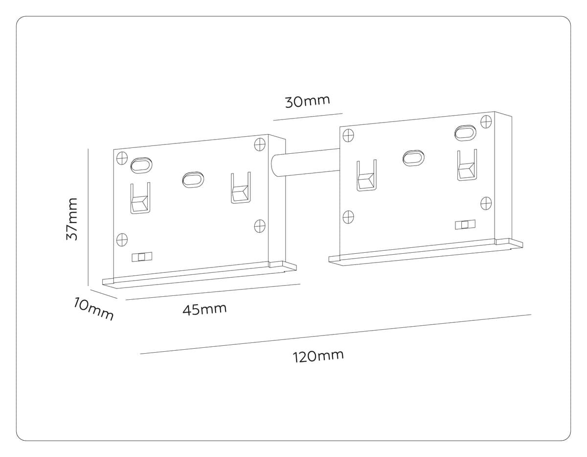 Коннектор питания прямой для шинопровода Magnetic standard 48V 10mm GL2030 BK черный IP20 48V 120*10*37 Ambrella Light 6