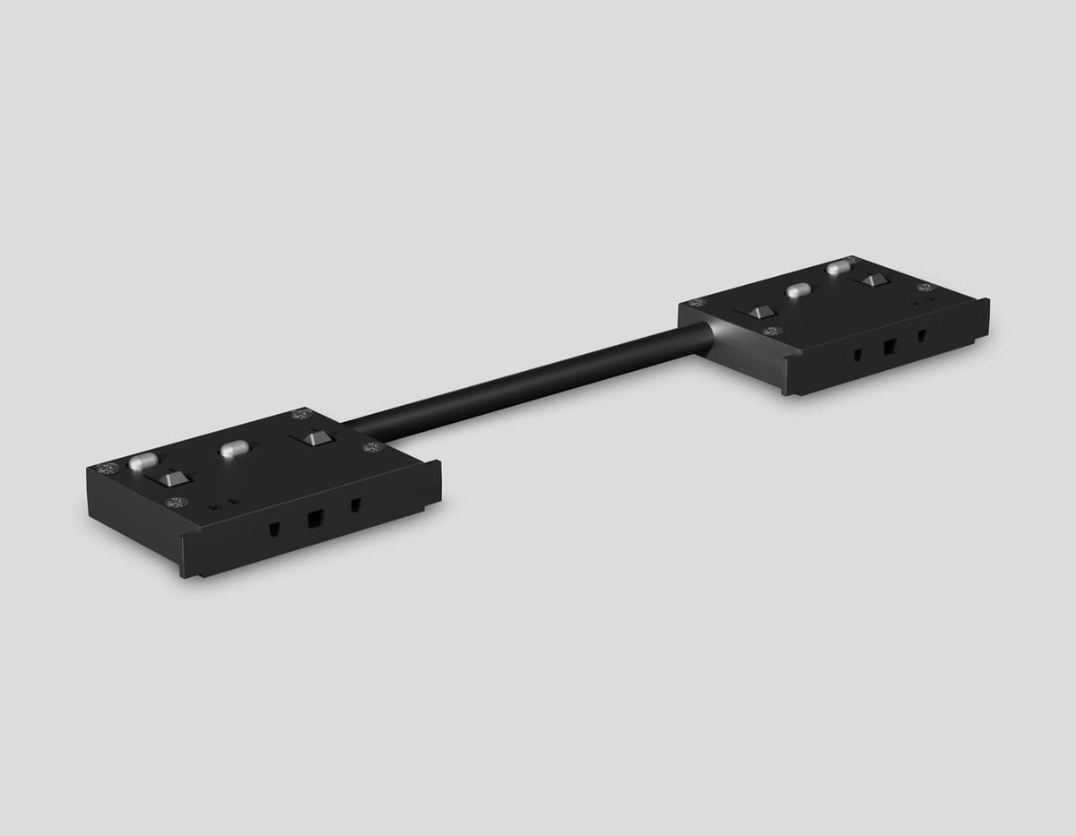 Коннектор питания гибкий для шинопровода Magnetic standard 48V 10mm GL2035 BK черный IP20 48V 230*10*37 Ambrella Light 4