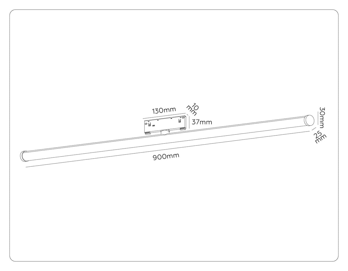 Трековый светильник 3CCT 3000K-6000K 30W 180° GL2380 BK черный IP20 30W 3CCT 3000-6400K 48V 900*25*73 Ambrella Light 15