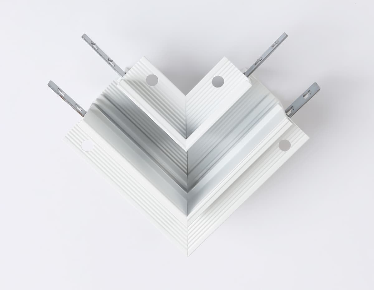 Коннектор угловой для встраиваемого шинопровода под ГКЛ 12,5мм Magnetic Standard 48V 20mm GL3352 WH белый коннектор угловой встраиваемый 85*85*H46.8 Ambrella Light 11