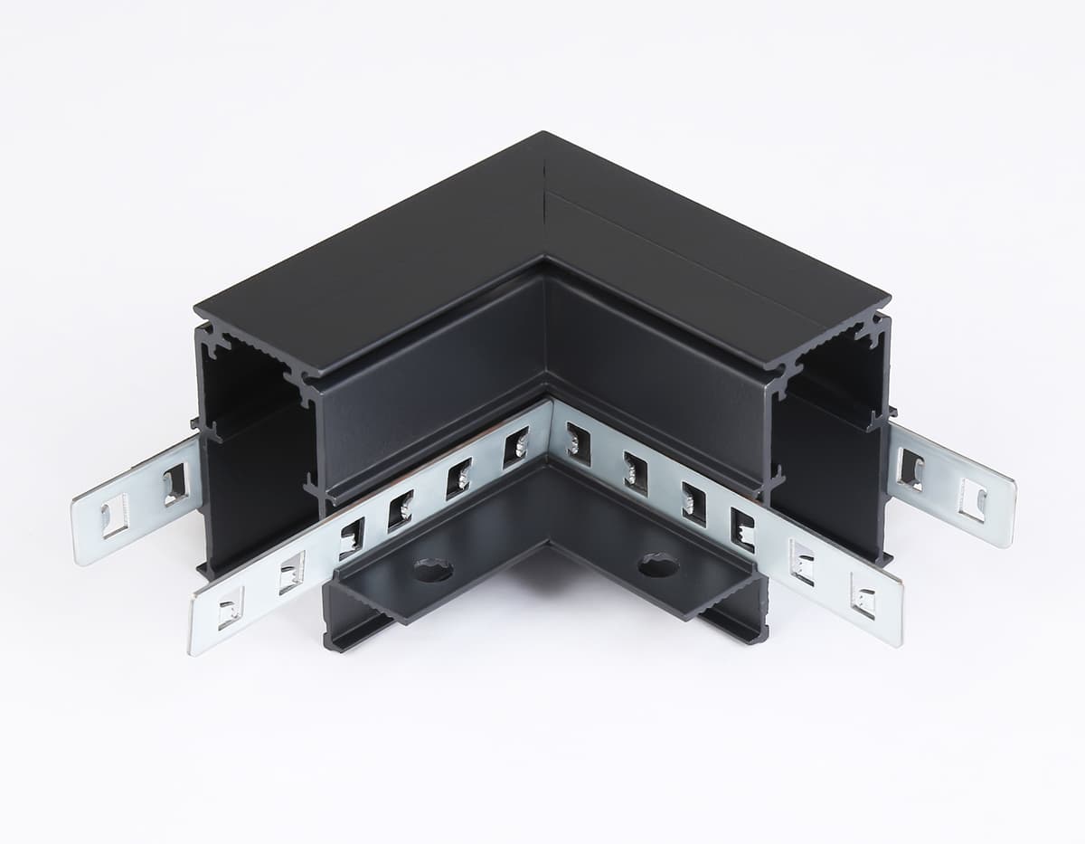 Коннектор угловой для встраиваемого шинопровода Magnetic 20mm 48V GL3354 BK черный коннектор угловой встраиваемый 85*85*H46.8 Ambrella Light 11