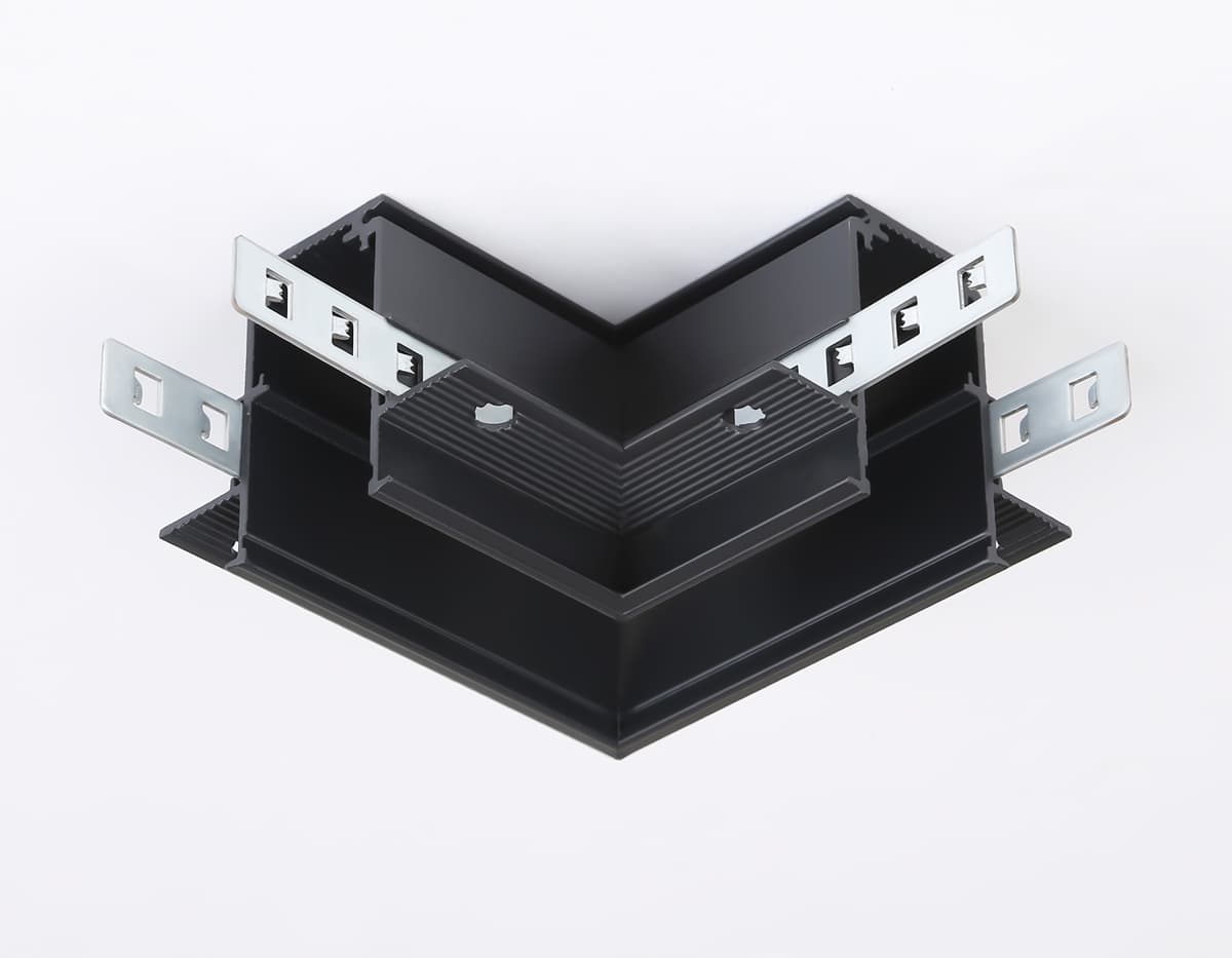 Коннектор угловой для встраиваемого шинопровода Magnetic 20mm 48V GL3354 BK черный коннектор угловой встраиваемый 85*85*H46.8 Ambrella Light 9