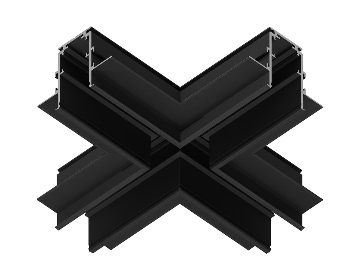 Коннектор х-образный для встраиваемого шинопровода Magnetic 20mm 48V GL3358 BK черный коннектор х-образный встраиваемый 170*170*46,8 Ambrella Light 6