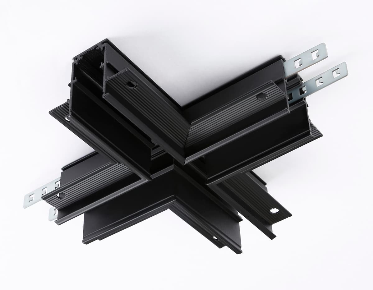 Коннектор х-образный для встраиваемого шинопровода Magnetic 20mm 48V GL3358 BK черный коннектор х-образный встраиваемый 170*170*46,8 Ambrella Light 7
