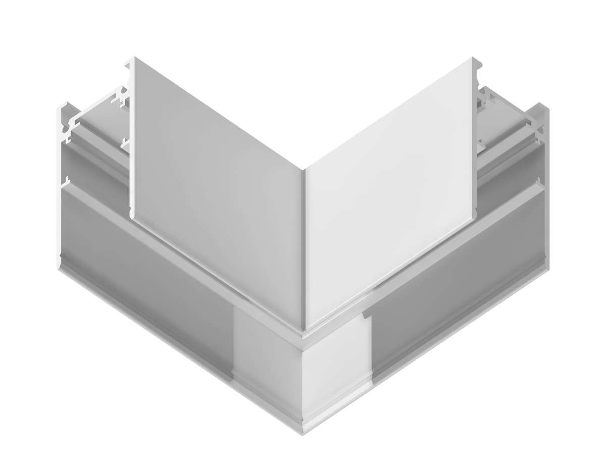 Коннектор угловой для накладного шинопровода Magnetic 20mm 48V GL3369 WH белый коннектор угловой для накладного шинопровода 85*85*H53.7 Ambrella Light 10