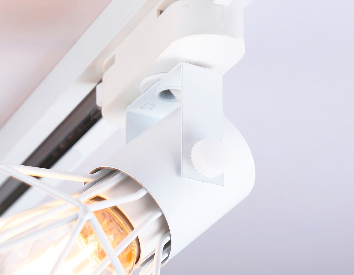 Трековый однофазный светильник со сменной лампой GL5001 WH белый E27 max 40W D92*163 Ambrella Light 9
