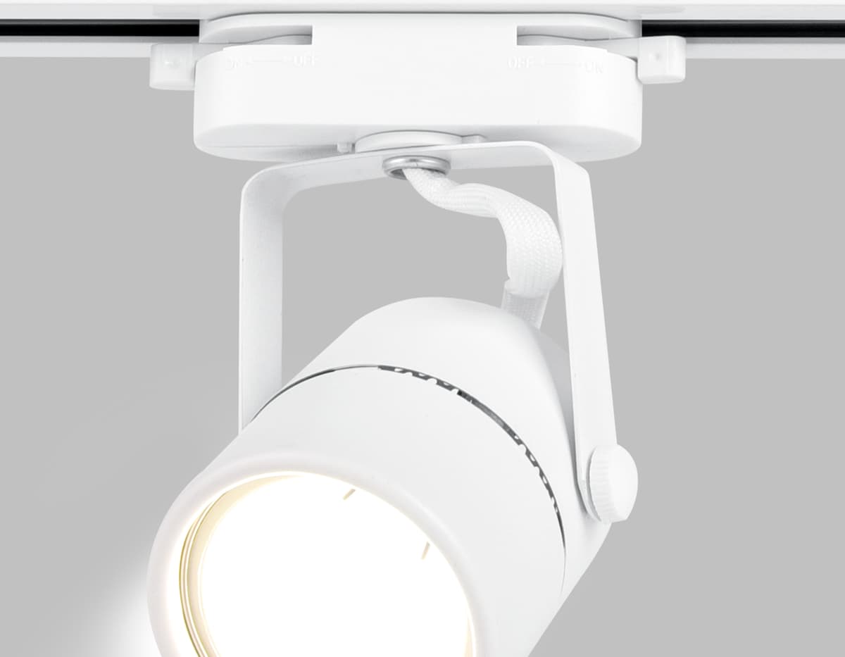 Трековый однофазный светильник со сменной лампой GL5101 WH белый GU10 max 12W Ambrella Light 10