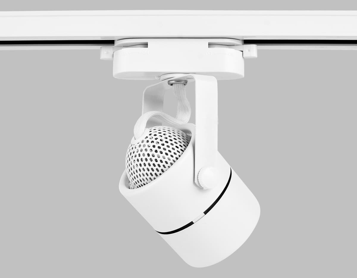 Трековый однофазный светильник со сменной лампой GL5101 WH белый GU10 max 12W Ambrella Light 13