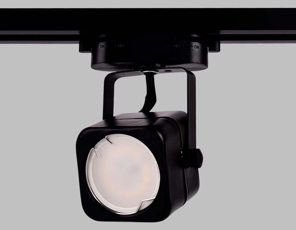 Трековый однофазный светильник со сменной лампой GL5108 BK черный GU10 max 12W Ambrella Light 10