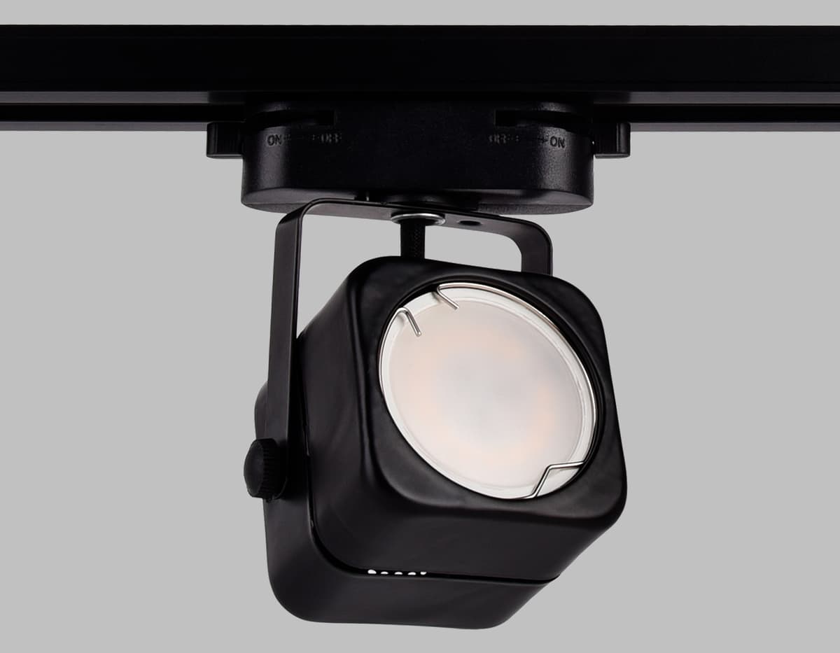 Трековый однофазный светильник со сменной лампой GL5108 BK черный GU10 max 12W Ambrella Light 12