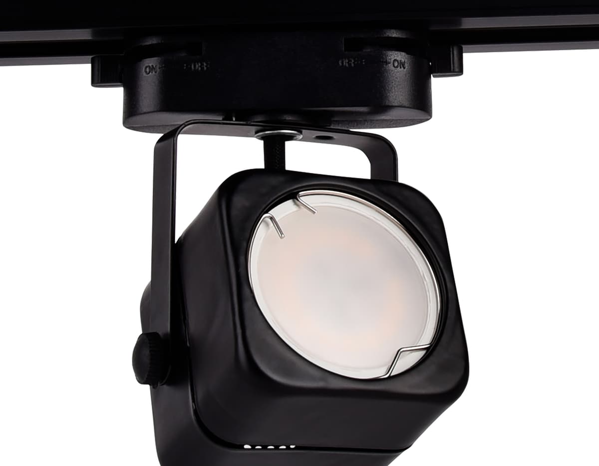 Трековый однофазный светильник со сменной лампой GL5108 BK черный GU10 max 12W Ambrella Light 9