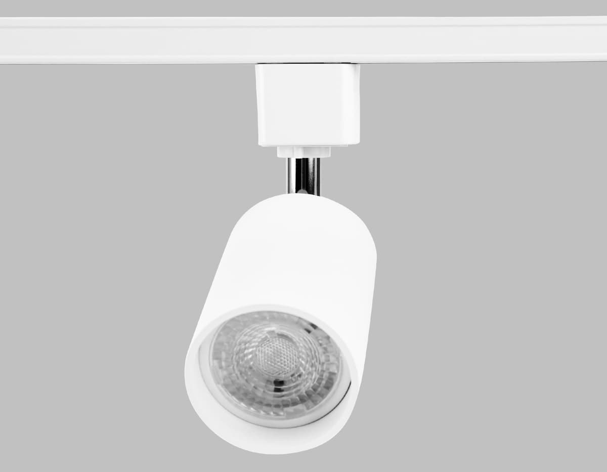 Трековый однофазный светильник со сменной лампой GL5121 WH белый GU10 max 12W Ambrella Light 16