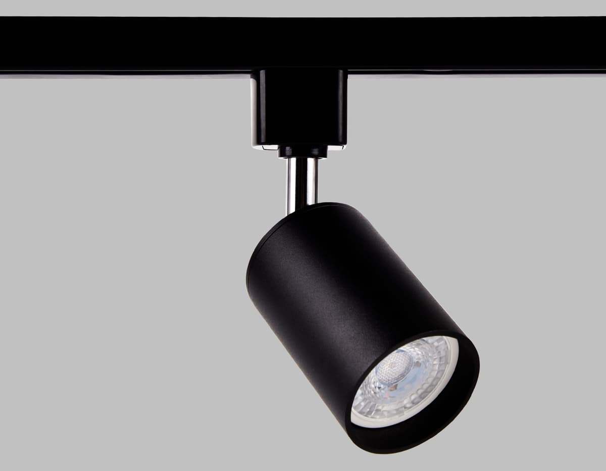 Трековый однофазный светильник со сменной лампой GL5123 BK черный GU10 max 12W Ambrella Light 13
