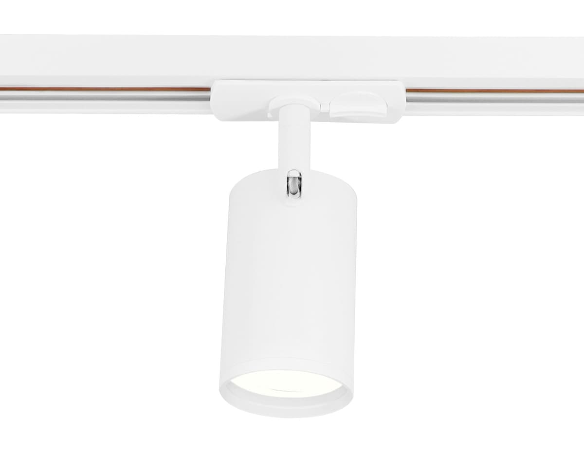 Трековый однофазный светильник со сменной лампой GL5128 WH белый GU10 max 12W Ambrella Light 8