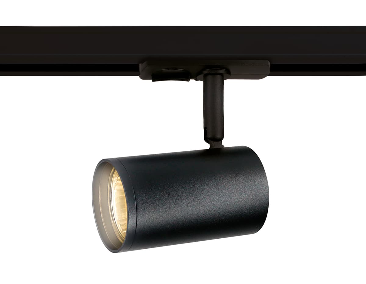 Трековый однофазный светильник со сменной лампой GL5129 BK черный GU10 max 12W Ambrella Light 5