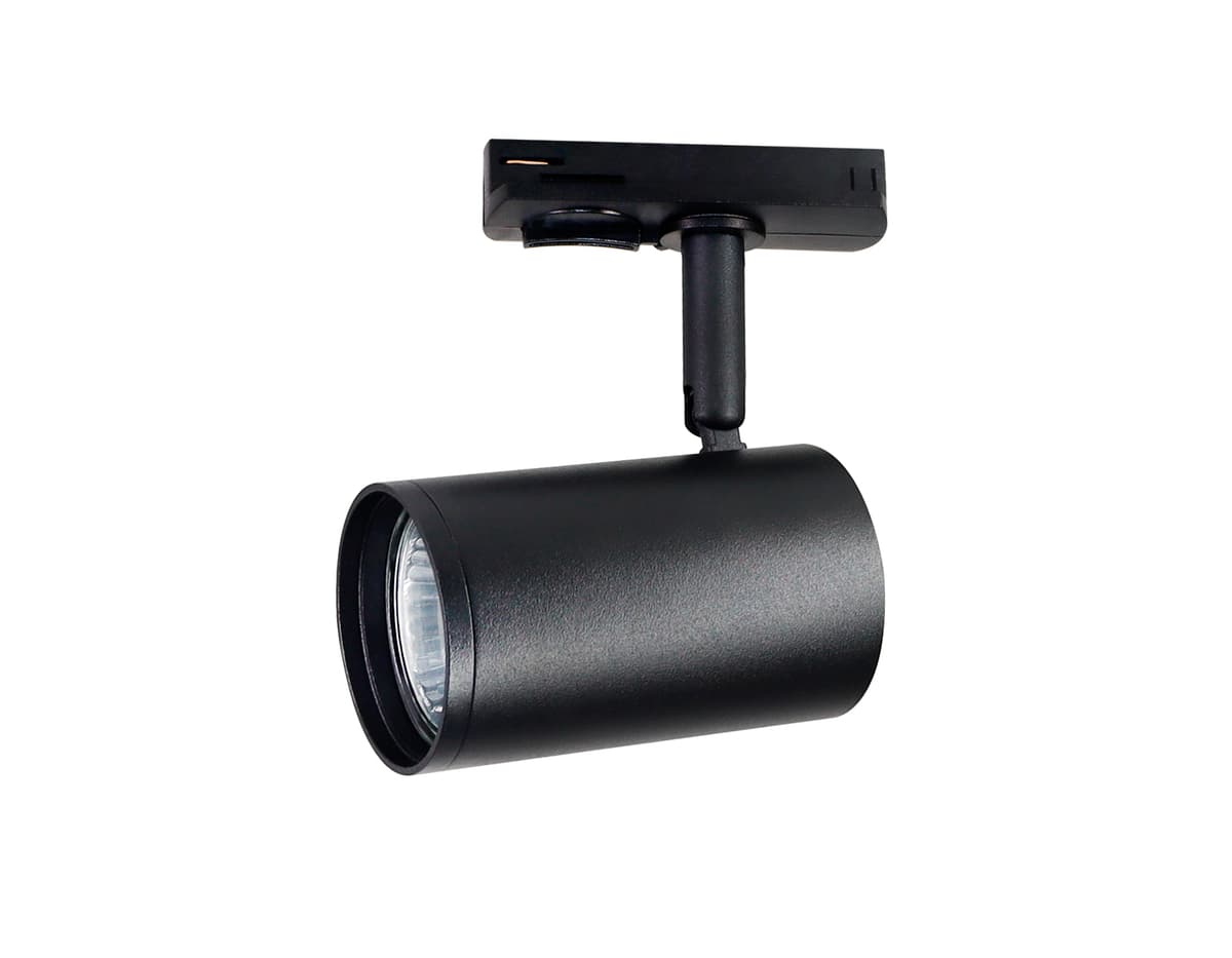 Трековый однофазный светильник со сменной лампой GL5129 BK черный GU10 max 12W Ambrella Light 7
