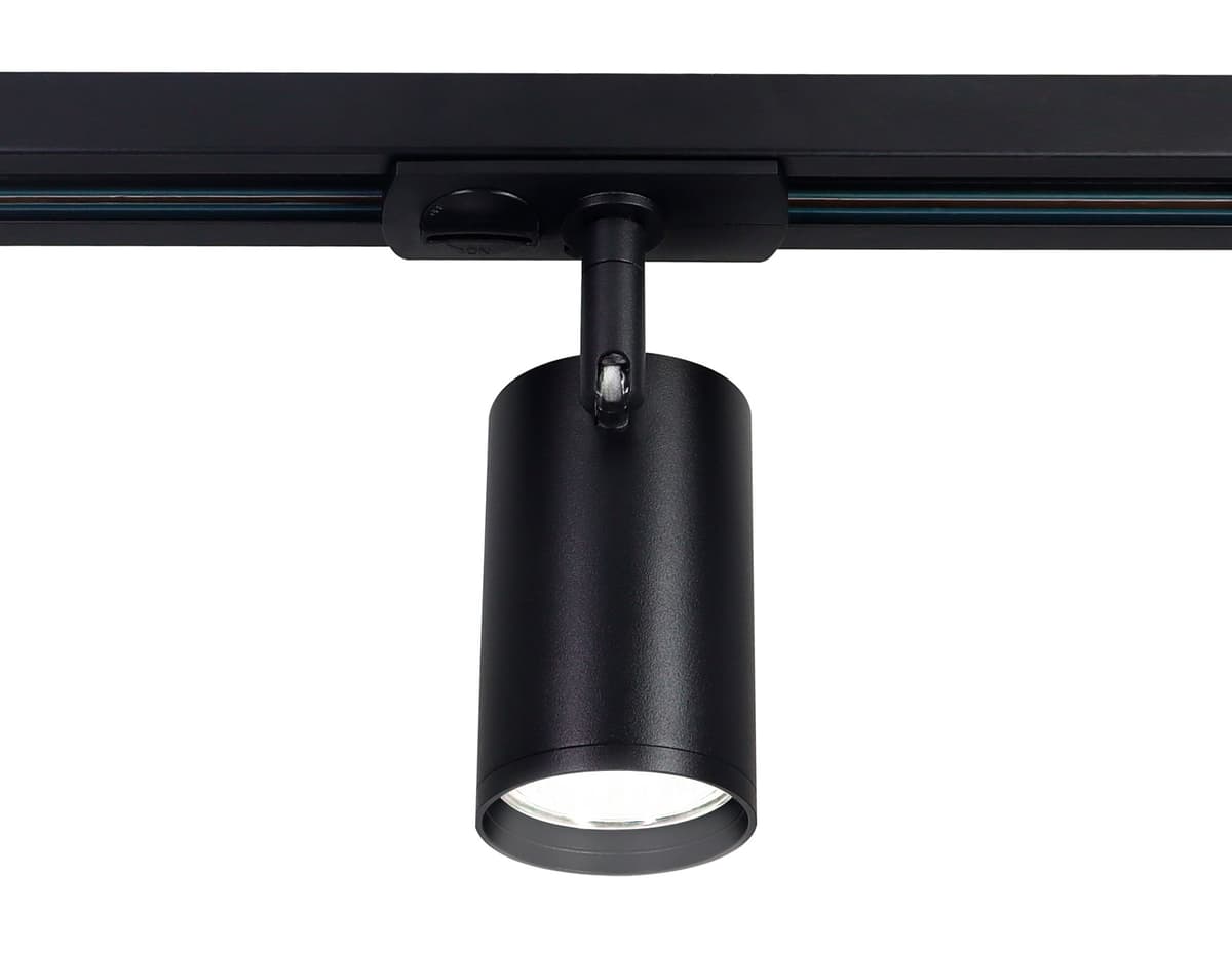 Трековый однофазный светильник со сменной лампой GL5129 BK черный GU10 max 12W Ambrella Light 8