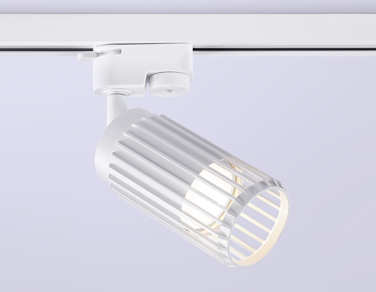 Трековый однофазный светильник со сменной лампой GL5157 WH белый GU10 D60*120 Ambrella Light 12