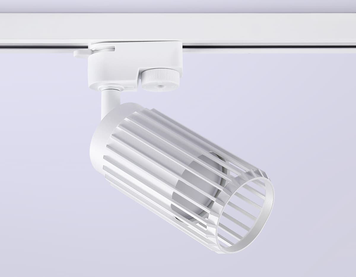 Трековый однофазный светильник со сменной лампой GL5157 WH белый GU10 D60*120 Ambrella Light 13