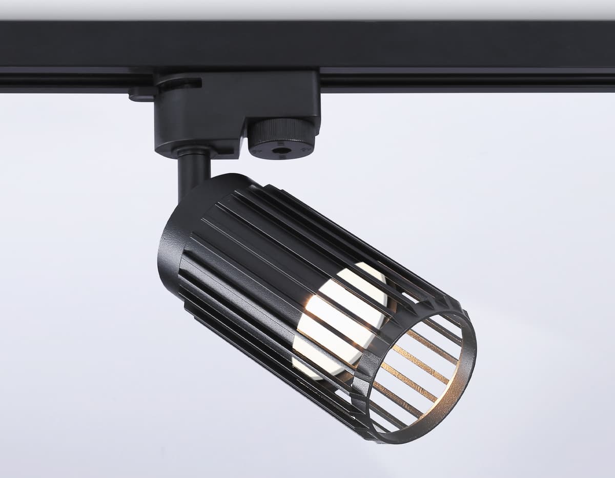 Трековый однофазный светильник со сменной лампой GL5158 BK черный GU10 D60*120 Ambrella Light 10