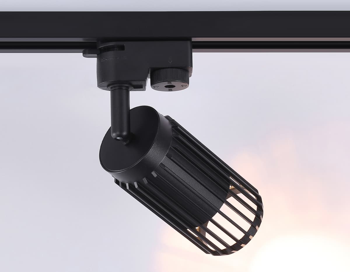 Трековый однофазный светильник со сменной лампой GL5158 BK черный GU10 D60*120 Ambrella Light 12
