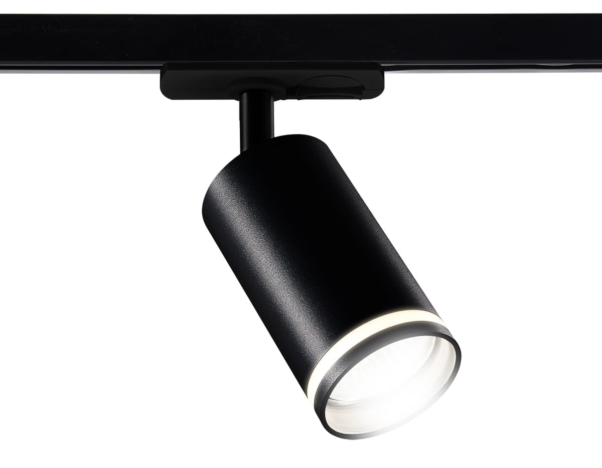 Трековый однофазный светильник со сменной лампой GL5202 BK черный GU10 max 12W Ambrella Light 5