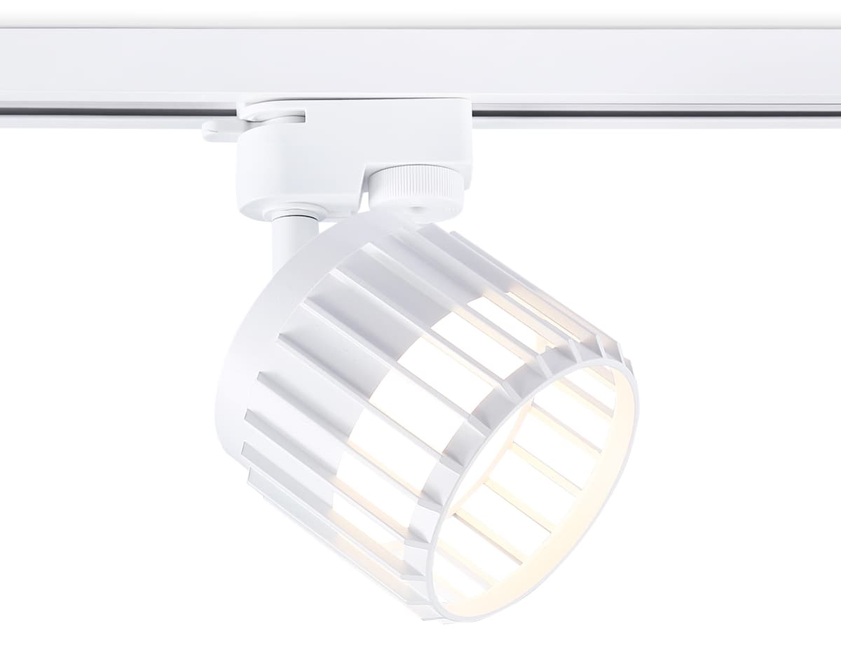 Трековый однофазный светильник со сменной лампой GL5348 WH белый GX53 D100*80 Ambrella Light 7