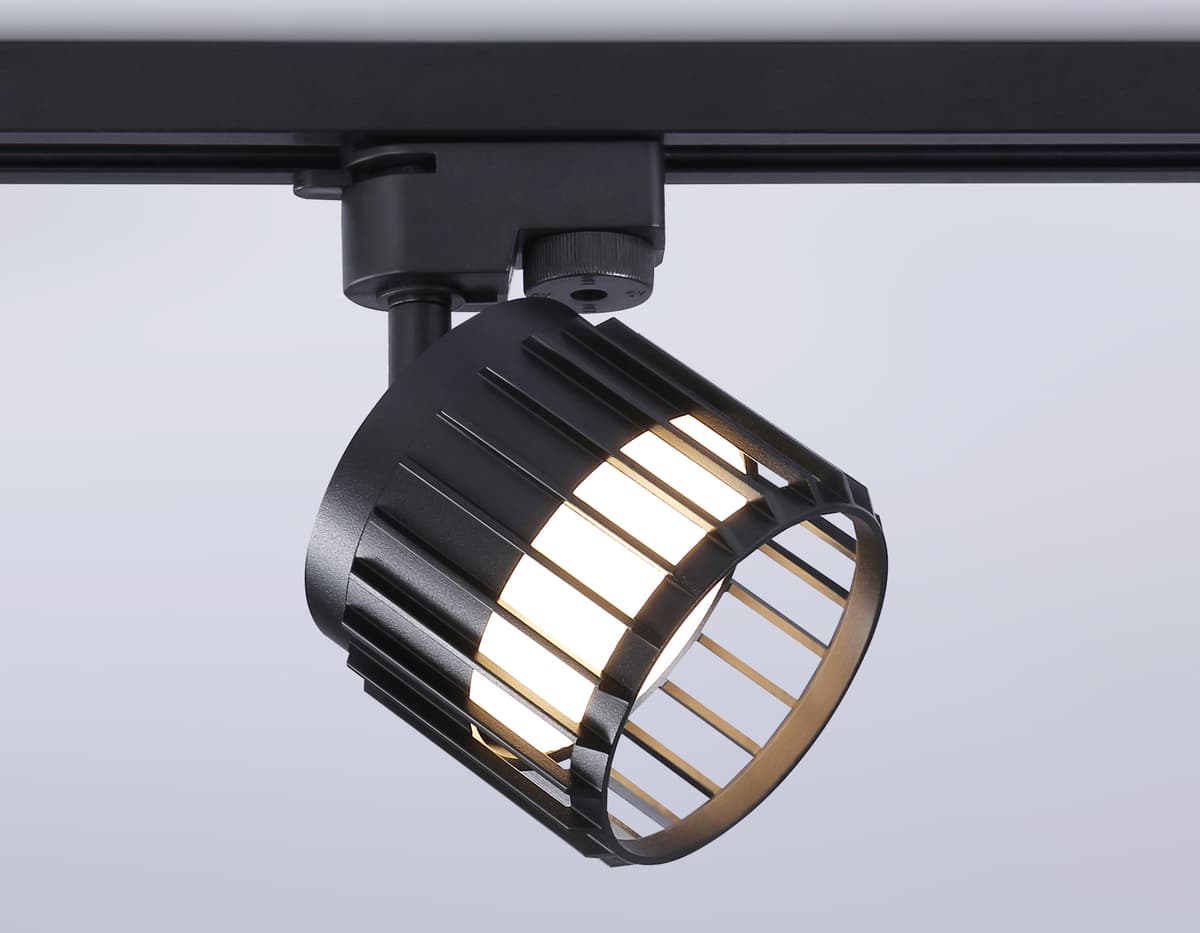 Трековый однофазный светильник со сменной лампой GL5349 BK черный GX53 D100*80 Ambrella Light 10