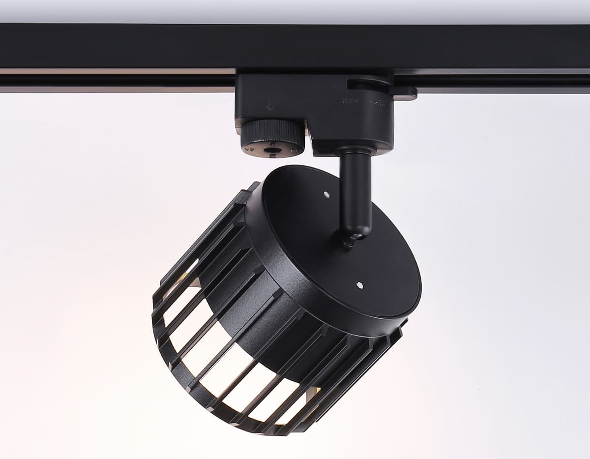 Трековый однофазный светильник со сменной лампой GL5349 BK черный GX53 D100*80 Ambrella Light 12