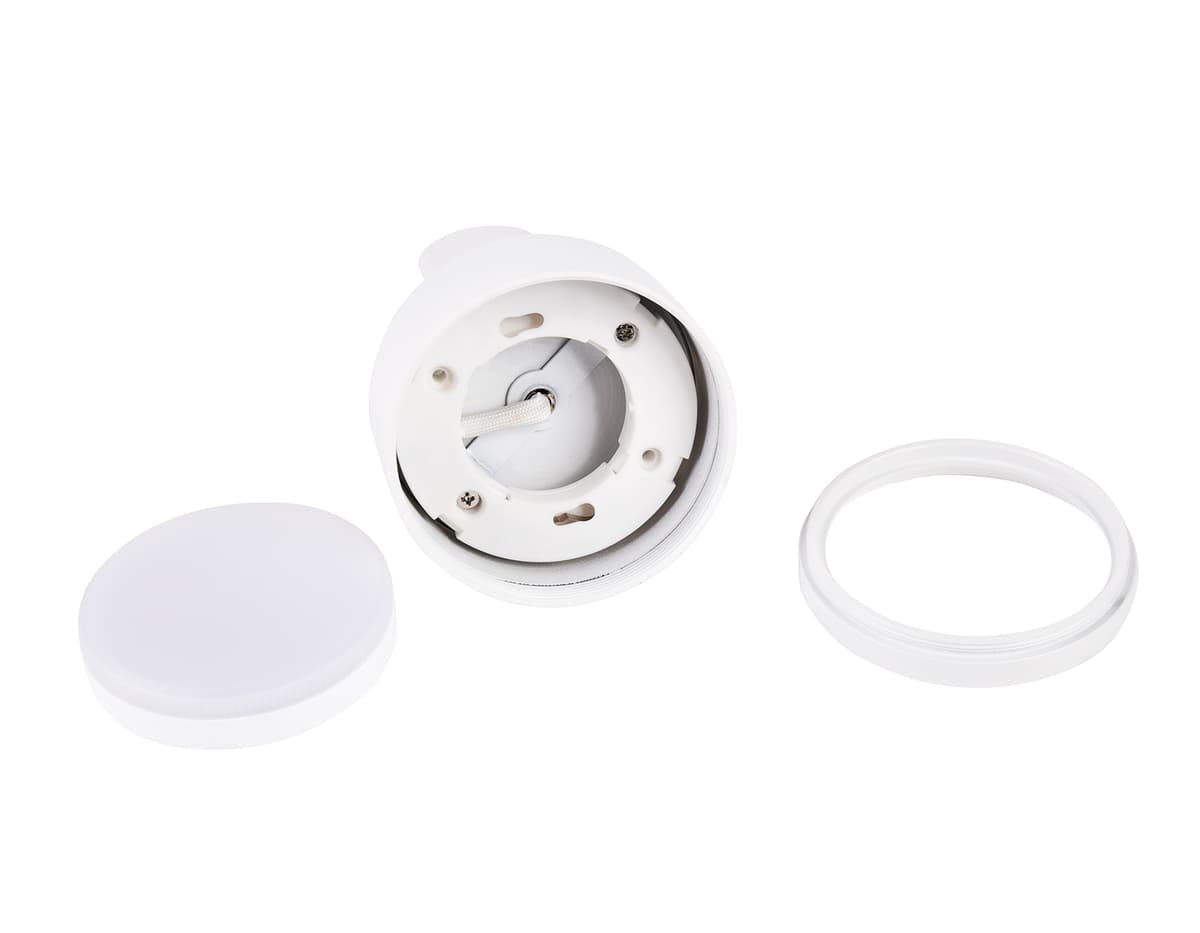 Трековый однофазный светильник со сменной лампой GL5356 WH белый GX53 max 12W Ambrella Light 13