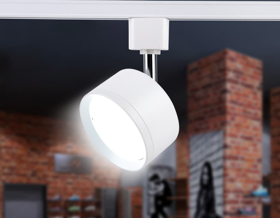 Трековый однофазный светильник со сменной лампой GL5356 WH белый GX53 max 12W Ambrella Light 9
