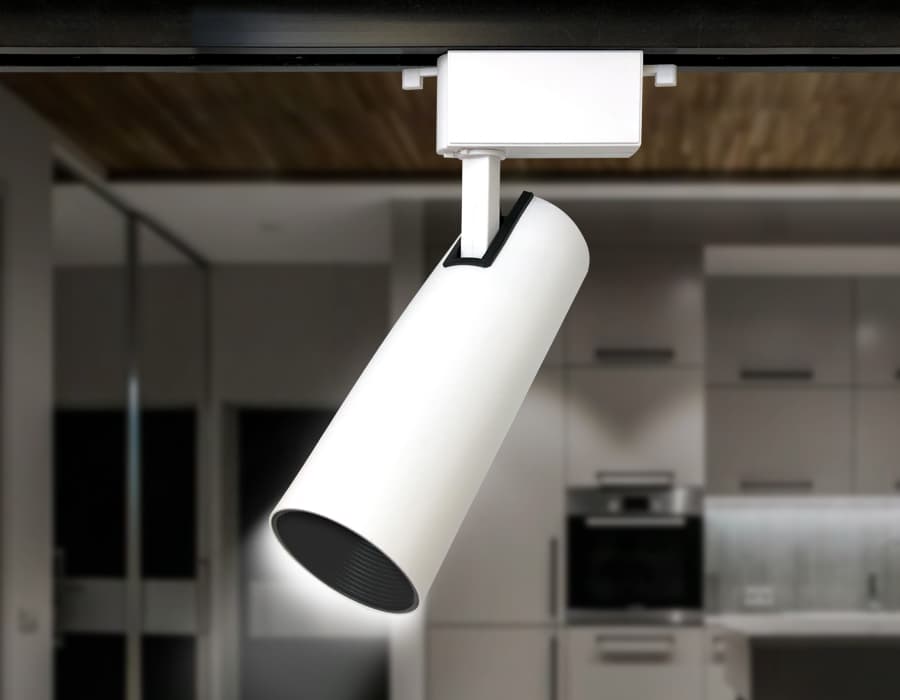 Трековый однофазный светодиодный светильник GL5852 WH/BK белый/черный LED 20W 4200K 24° Ambrella Light 4