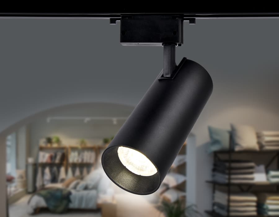 Трековый однофазный светодиодный светильник GL5859 BK черный LED 20W 4200K 24° Ambrella Light 5