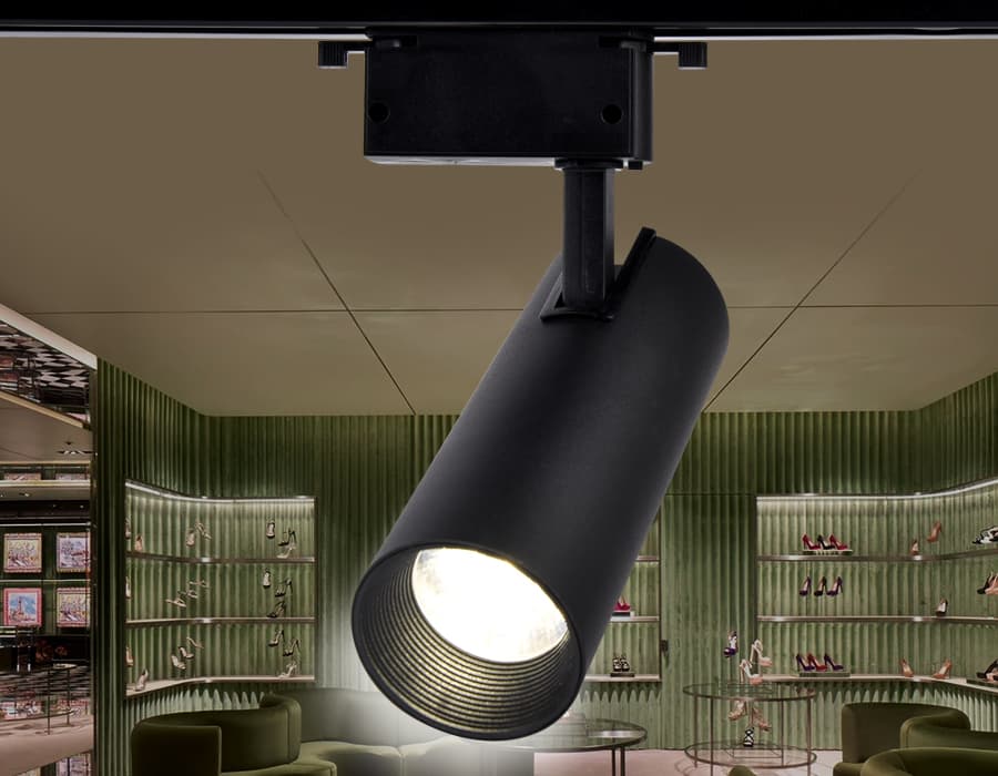 Трековый однофазный светодиодный светильник GL5860 BK черный LED 30W 4200K 24° Ambrella Light 5