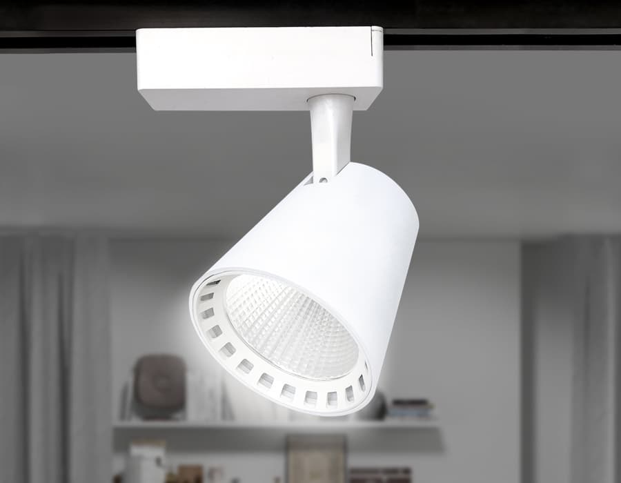 Трековый однофазный светодиодный светильник GL5974 WH белый LED 15W 4200K 24° Ambrella Light 7