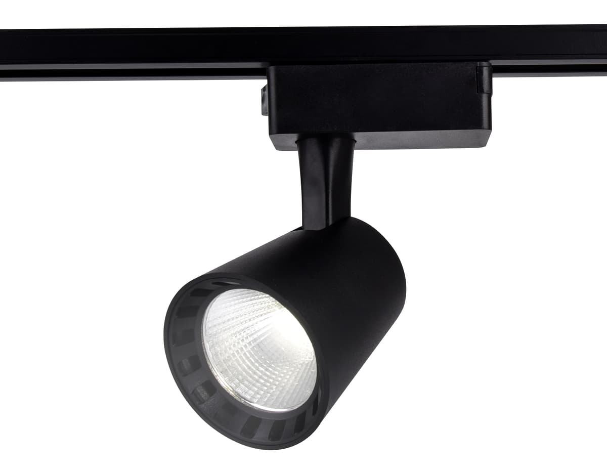 Трековый однофазный светодиодный светильник GL5977 BK черный LED 15W 4200K 24° Ambrella Light 4