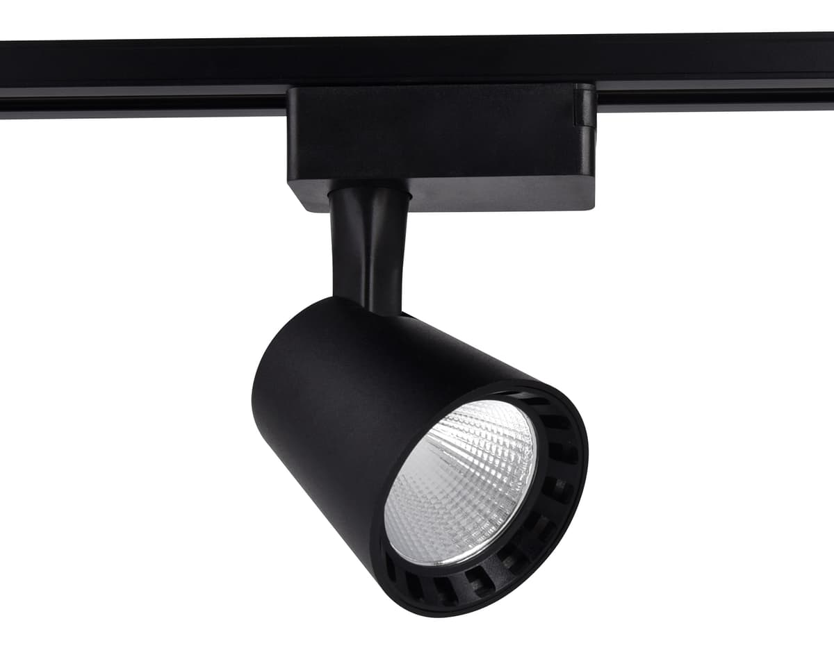 Трековый однофазный светодиодный светильник GL5977 BK черный LED 15W 4200K 24° Ambrella Light 6