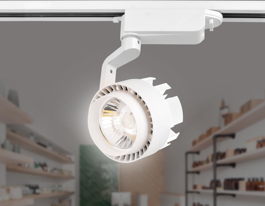 Трековый однофазный светодиодный светильник GL6103 WH белый LED 10W 4200K 24° Ambrella Light 4