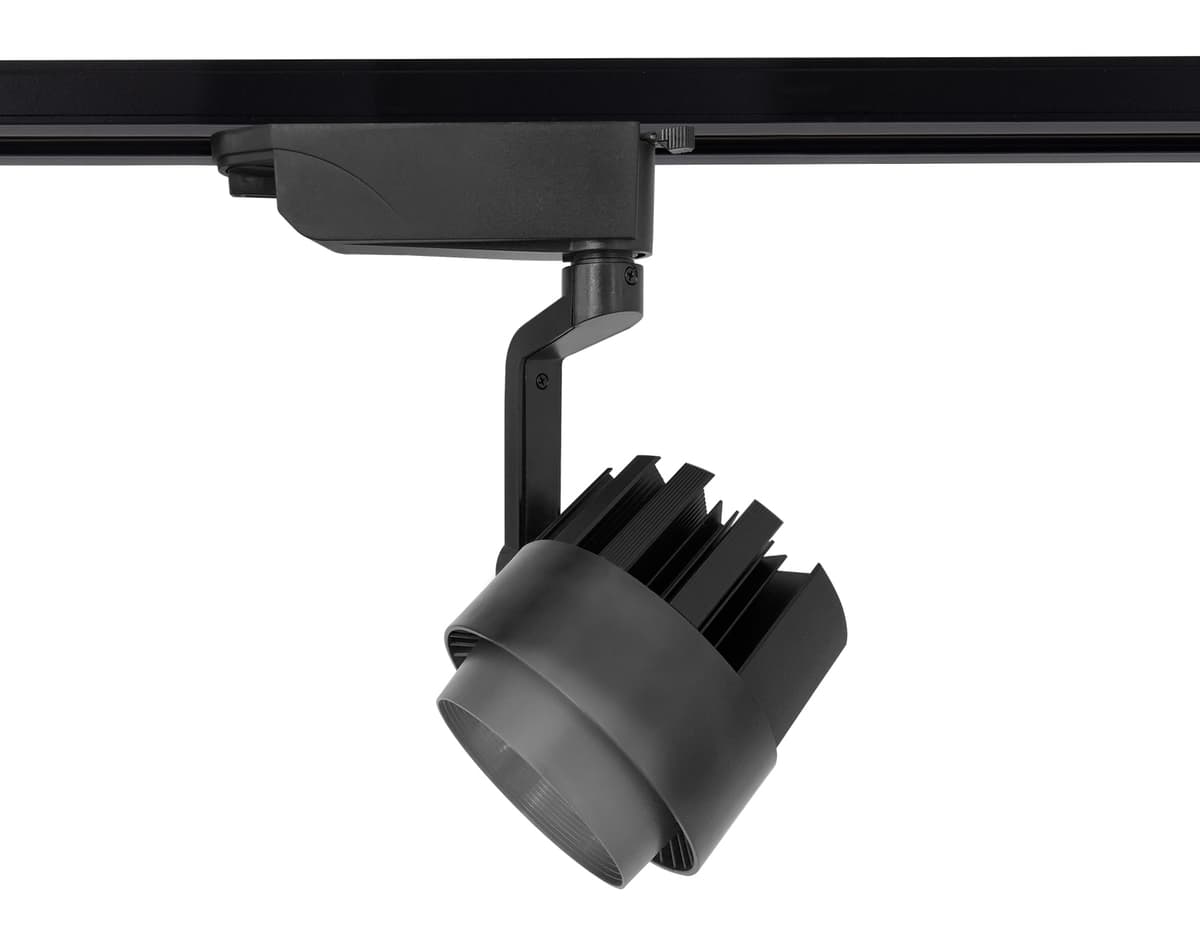 Трековый однофазный светодиодный светильник GL6107 BK черный LED 10W 4200K 24° Ambrella Light 7