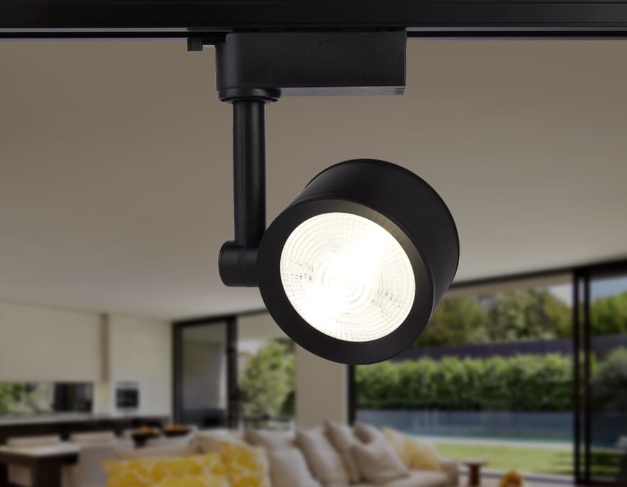 Трековый однофазный светодиодный светильник GL6392 BK черный LED 12W 4200K 24° Ambrella Light 6