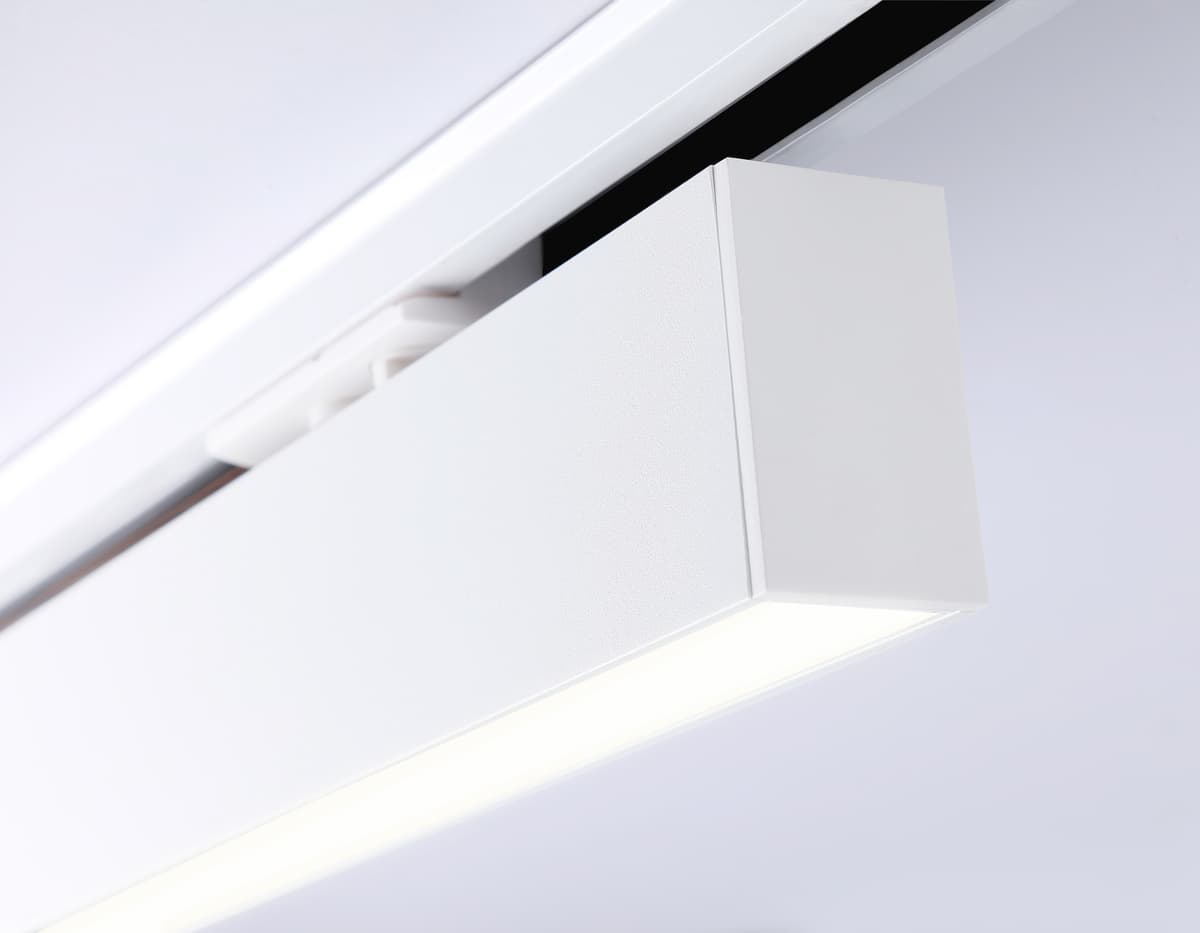 Трековый однофазный светодиодный светильник GL6761 WH белый LED 12W 3000K 300*22*48 Ambrella Light 13