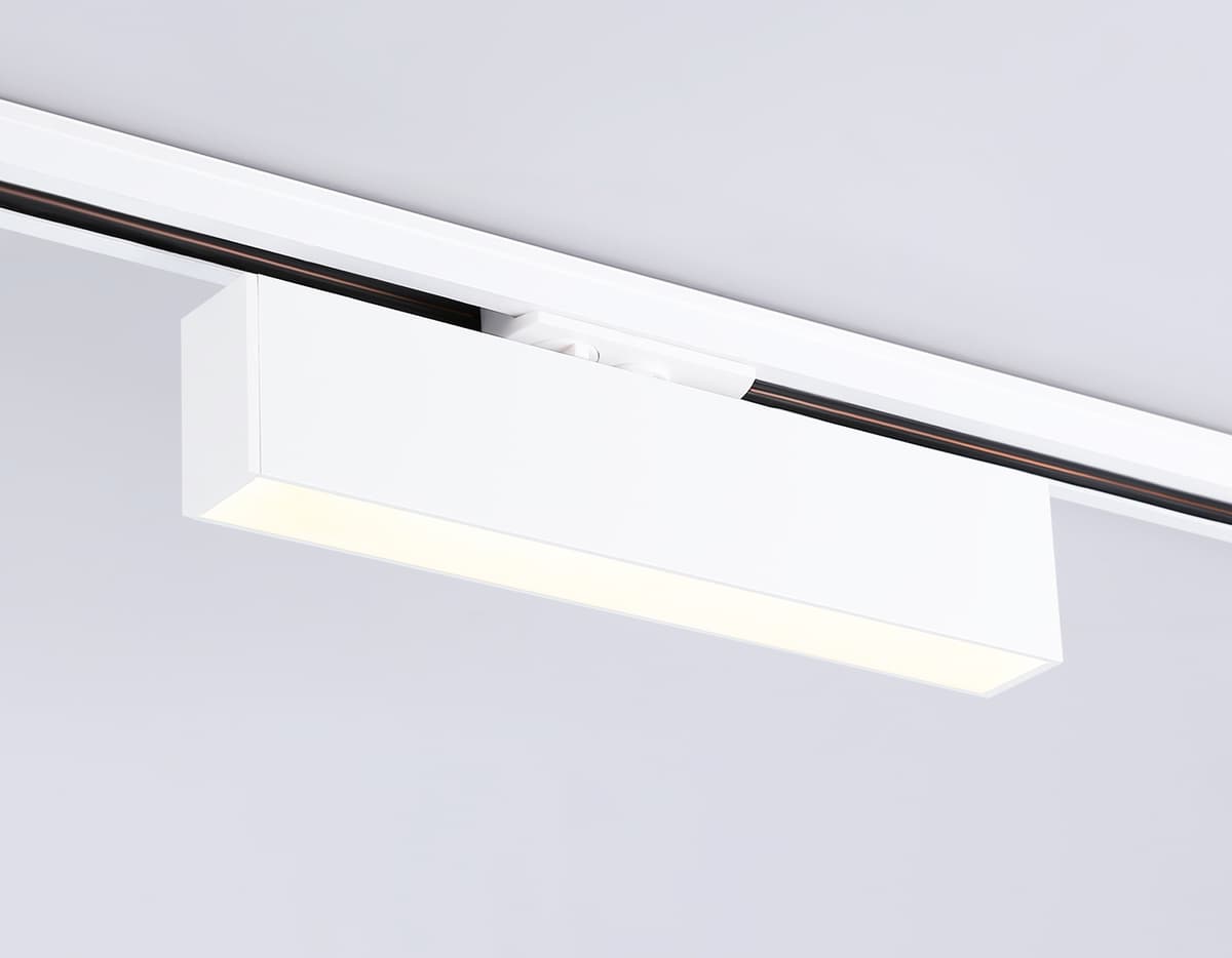 Трековый однофазный светодиодный светильник GL6761 WH белый LED 12W 3000K 300*22*48 Ambrella Light 15